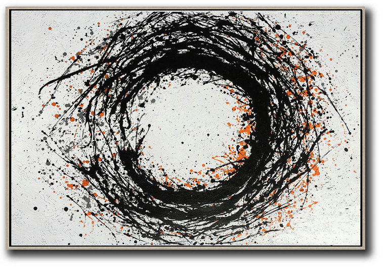 Acrylic Painting Large Wall Art,Oversized Horizontal Minimal Art On Canvas - Large Wall Art Home Decor